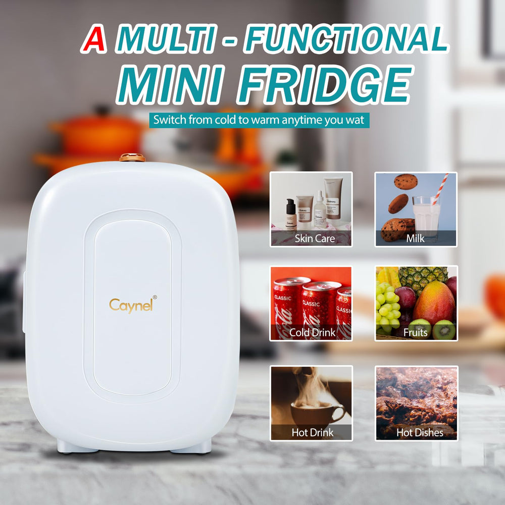 CAYNEL Mini Fridge Portable Thermoelectric 4L Cooler for Skincare,Beauty & Makeup