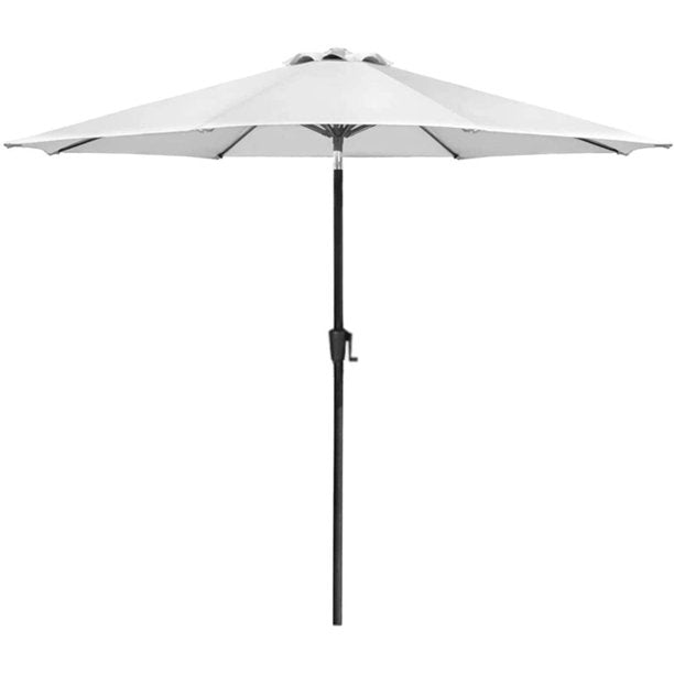 Caynel 9ft Outdoor Market Steel Patio Umbrella W/ Crank, Tilt Push Button, 8 Ribs - Caynel Direct