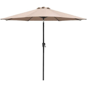 Caynel 9ft Outdoor Market Steel Patio Umbrella W/ Crank, Tilt Push Button, 8 Ribs - Caynel Direct