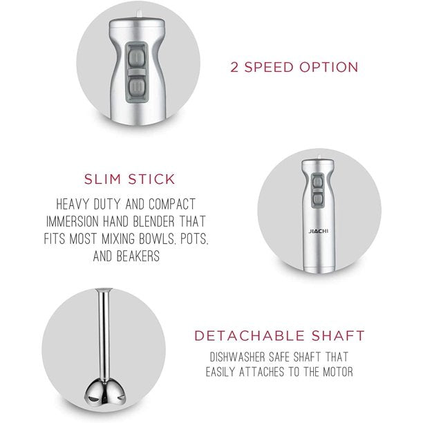 JiaChi 2-Speed Immersion Hand Blender - Caynel Direct