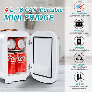
            
                Load image into Gallery viewer, CAYNEL Mini Fridge Portable Thermoelectric 4L Cooler for Skincare,Beauty &amp;amp; Makeup
            
        