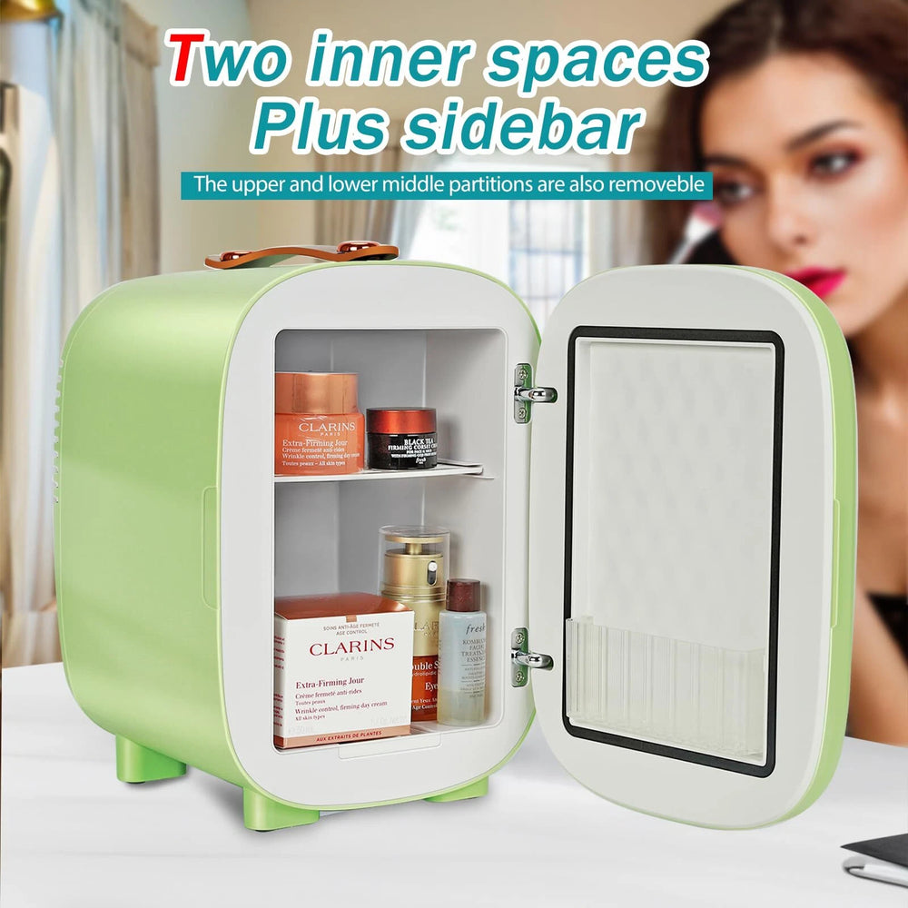 CAYNEL Mini Fridge Portable Thermoelectric 4L/6 Can AC/DC Cooler