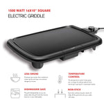 16”x10” Electric Griddle (Black) - Caynel Direct
