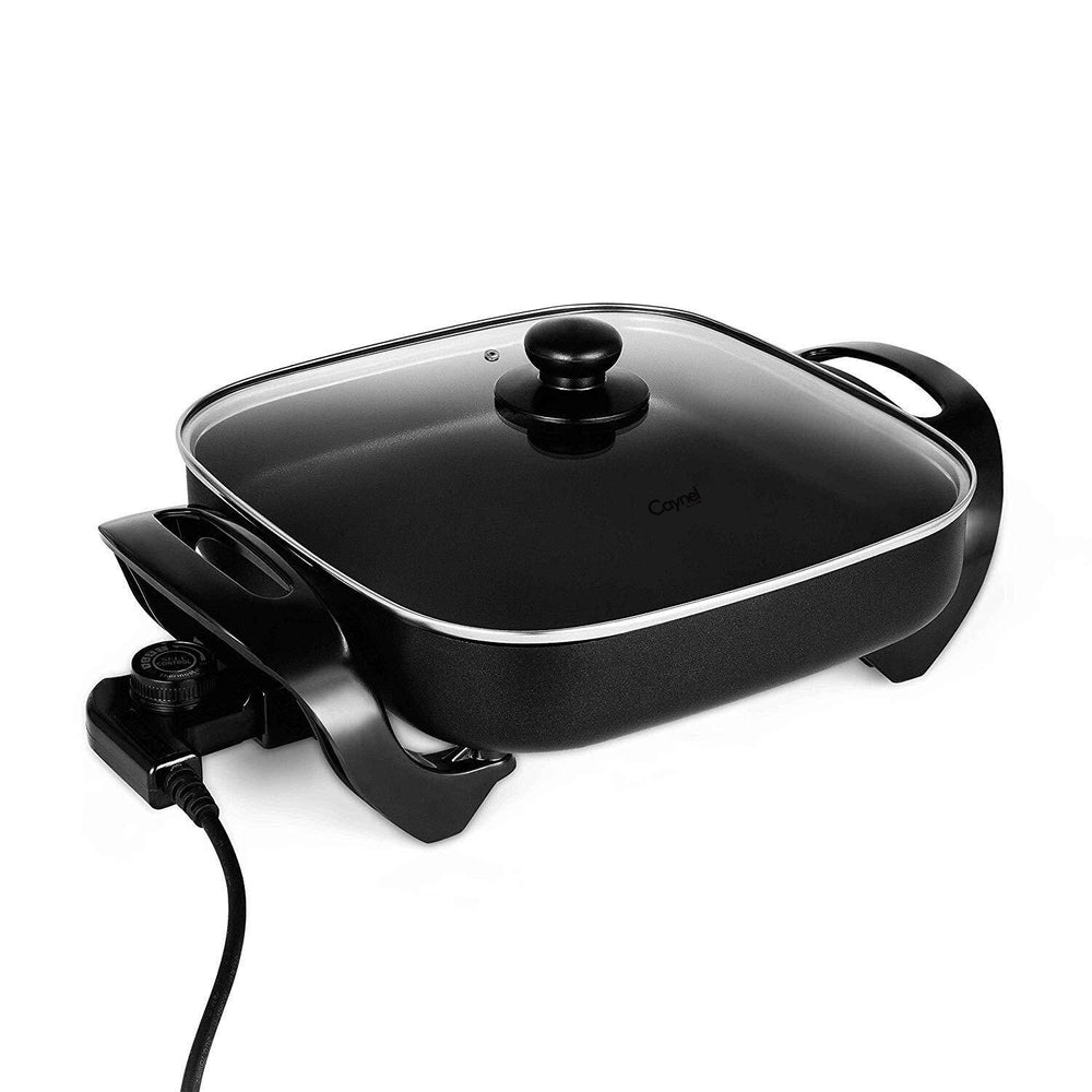 Moss & Stone Nonstick Electric Skillet 12 inch Aluminum Electric Fryer Double Layer